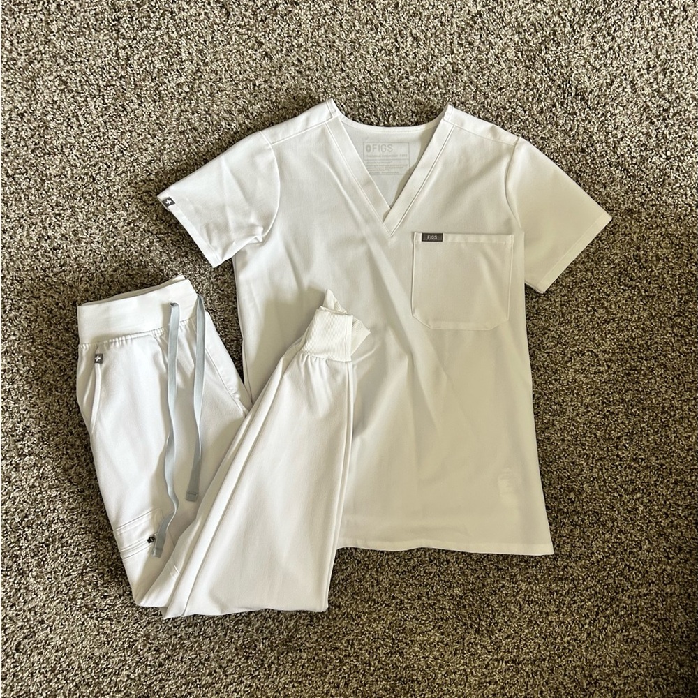Figs White Women's Top Blouse